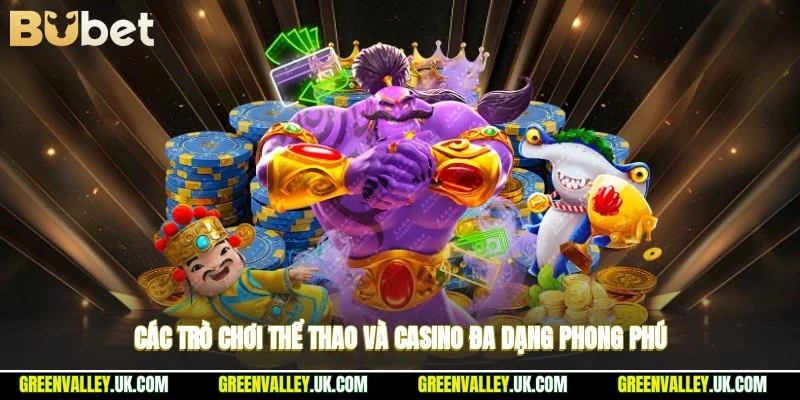 Các trò chơi thể thao và casino đa dạng, phong phú